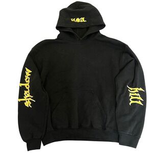 Shadow Hill USA‎ Black Hoodie Pullover Sweatshirt Graphic Print
